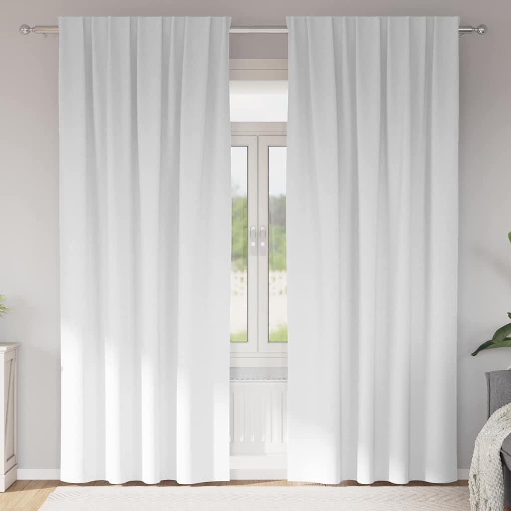 Verdunkelungs-Vorhänge mit Ringen 2 pcs Beige 140 x 140 cm