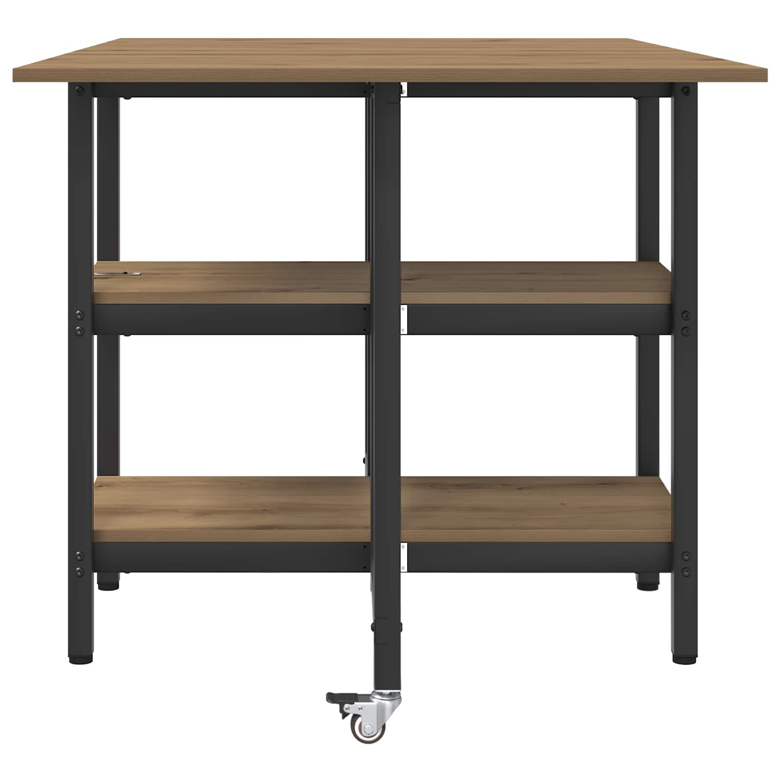 Esstisch 122 x 80 x 76,5 cm Holzwerkstoff Schwarze Eiche