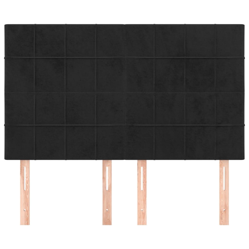 Kopfteil Hellgrau 80x5x118/128 cm Samt
