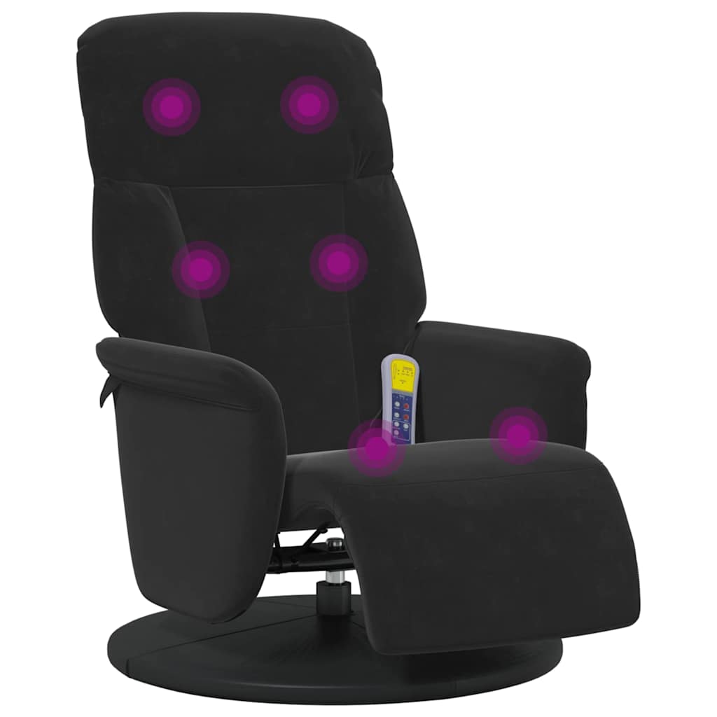 Massage Relaxsessel Dunkelgrau 91 x 71 x 105 cm Samt