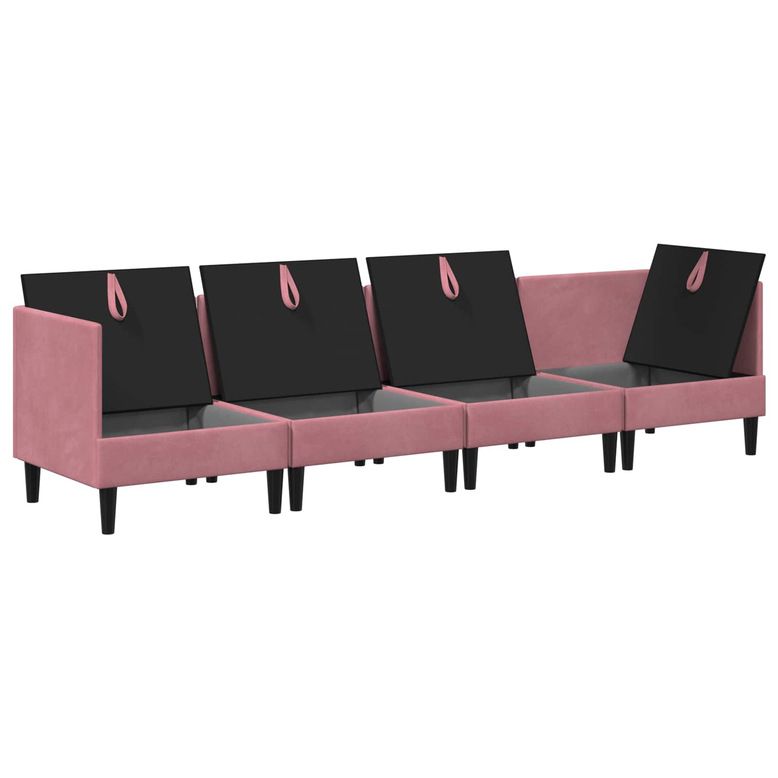 Wohnzimmergarnitur mit Kissen mit Speicher 3 pcs Hellgrau Samt