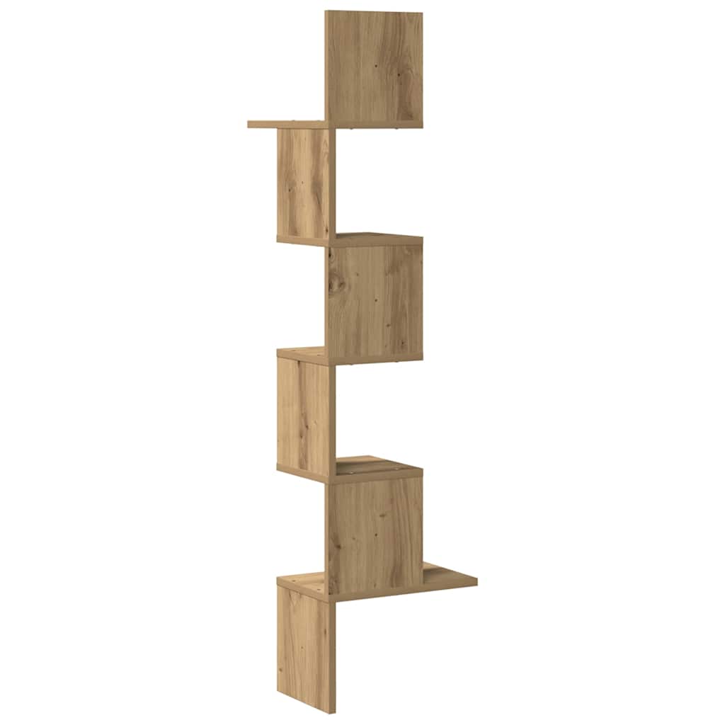 Wand-Eckregal Weiß 20x20x127,5 cm Holzwerkstoff