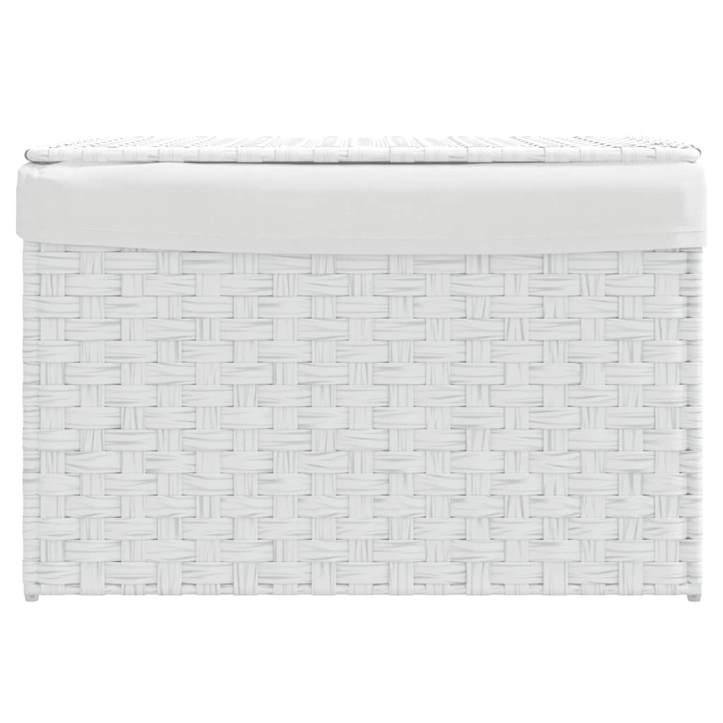 Wäschekorb mit Deckel 55,5x35x34 cm Poly Rattan