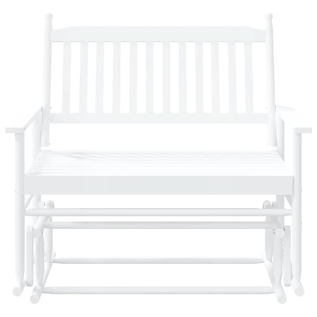 Schaukelbank Schwarz 118x70x104,5 cm Massivholz Pappel