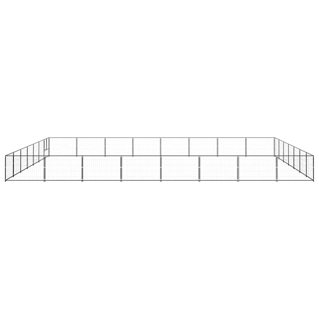 Hundezwinger Schwarz 4 m² Stahl