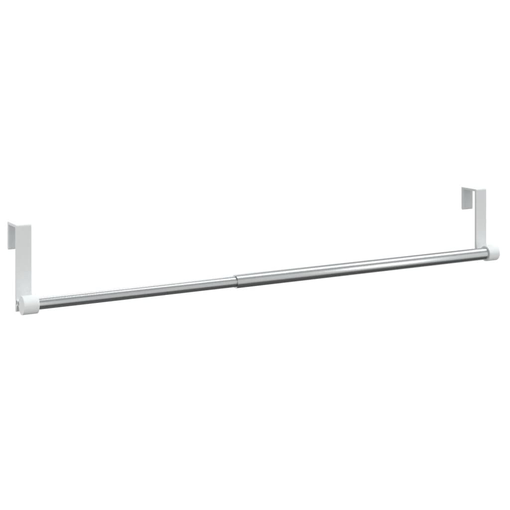 Gardinenstangen 2 Stk. Weiß und Silbern 40-60 cm Aluminium