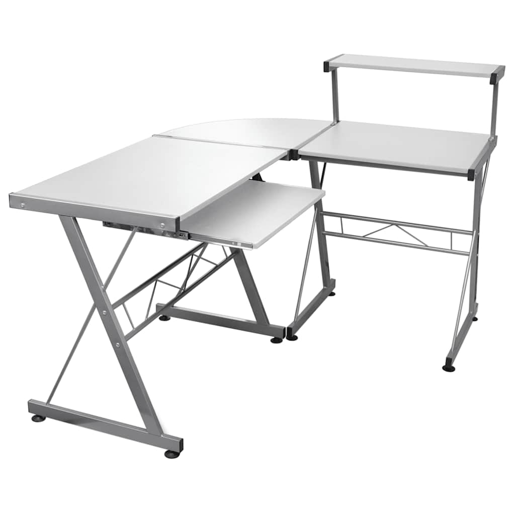 Eck-Computertisch Schwarz 132x112x99 cm Holzwerkstoff