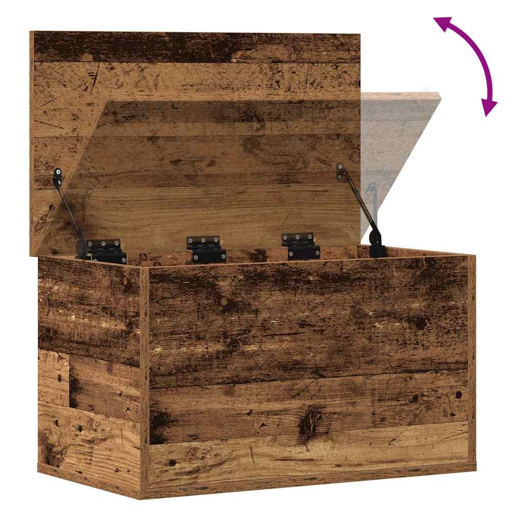Aufbewahrungstruhe Weiß 84x42x46 cm Holzwerkstoff
