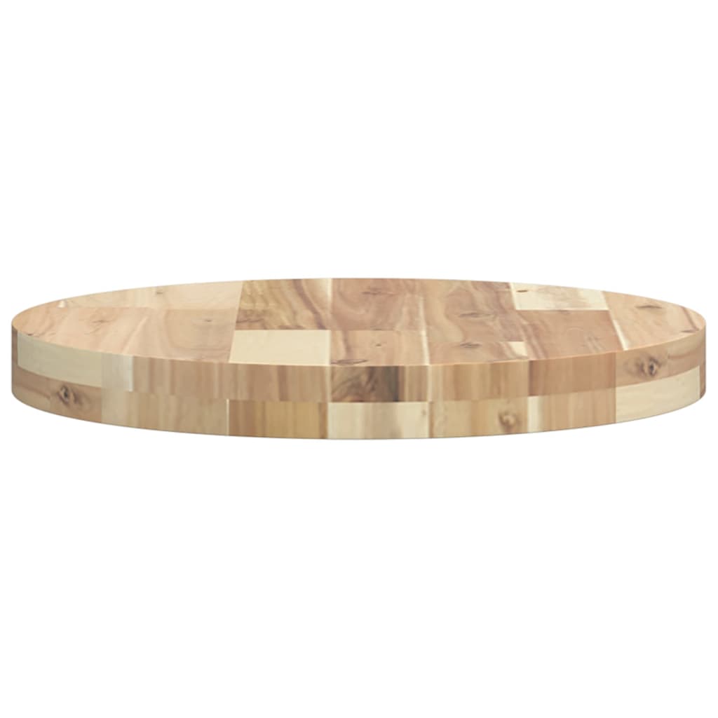 Tischplatte Rund Ø40x2 cm Massivholz Akazie