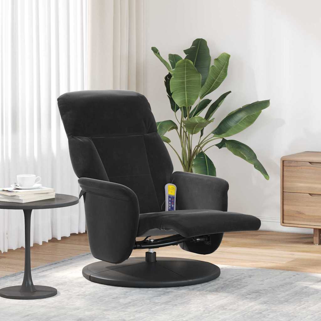 Massage Relaxsessel Dunkelgrau 91 x 71 x 105 cm Samt