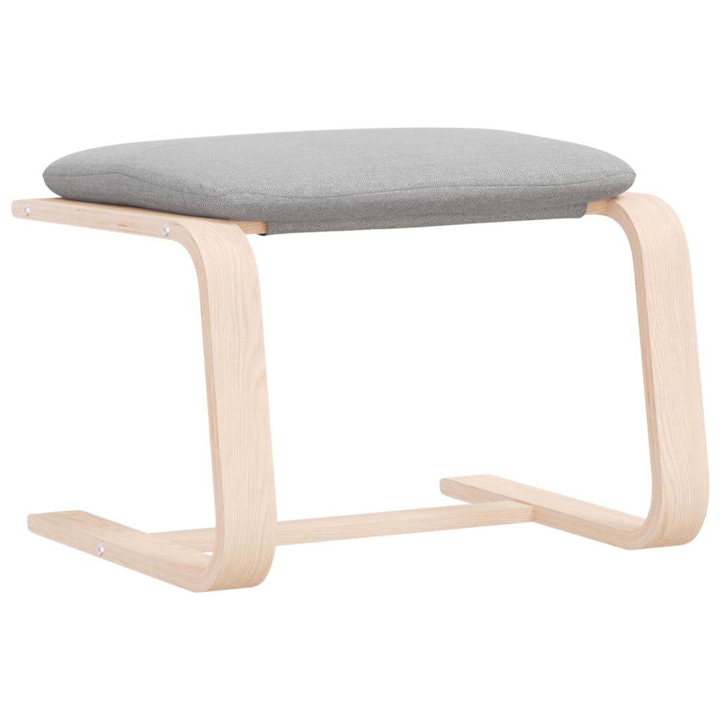 Fußhocker Creme 51x41x40 cm Stoff
