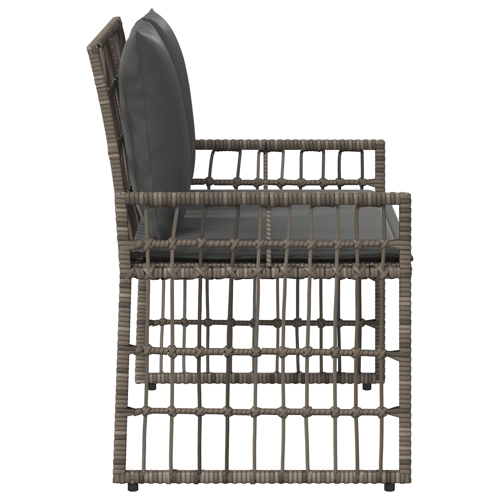 Bank Outdoor Uni Schwarz und Dunkelgrau 116 x 55 x 82 cm
