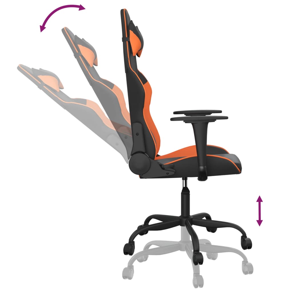 Gaming-Stuhl mit Massagefunktion Schwarz und Rot Kunstleder