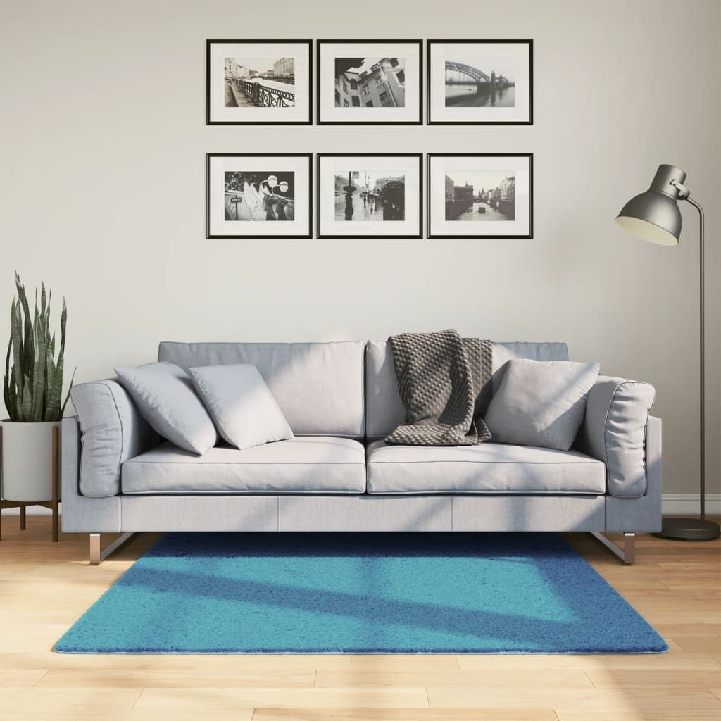 Teppich OVIEDO Kurzflor Anthrazit 120x120 cm