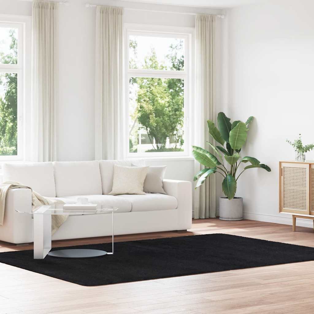 Teppich Shaggy Hochflor NAVARRA Beige 60x100 cm Polyester