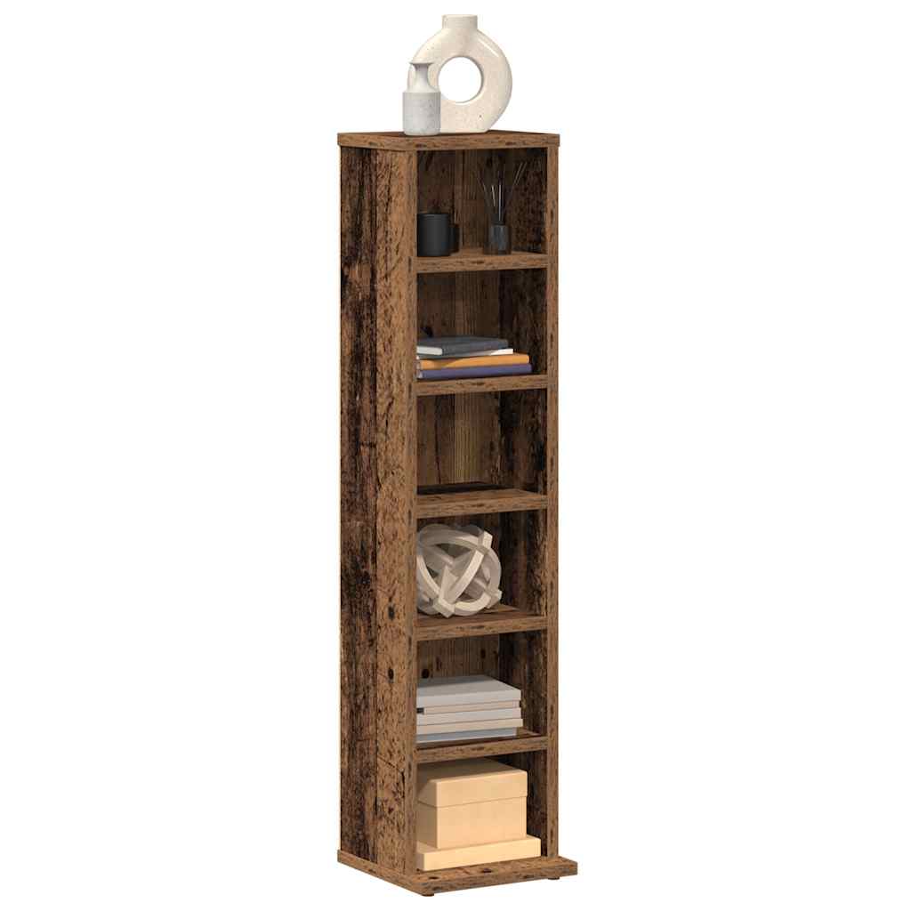 CD-Schrank Weiß 21x20x88 cm Holzwerkstoff