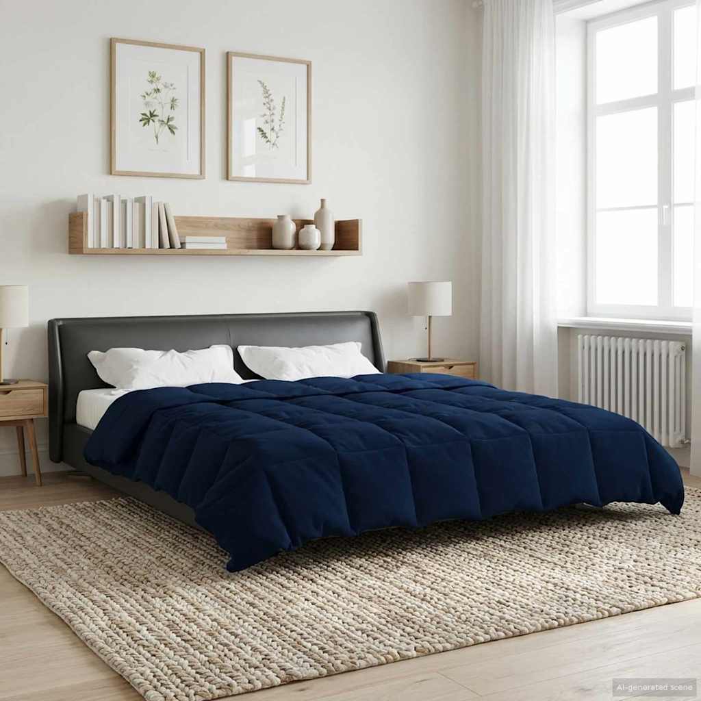 Winterbettdecke Gepolstert Anthrazit 240 x 260 cm Mikrofaser