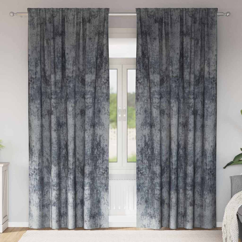 Samtvorhänge mit Vorhängen 2 pcs Weinrot 140 x 140 cm Samt