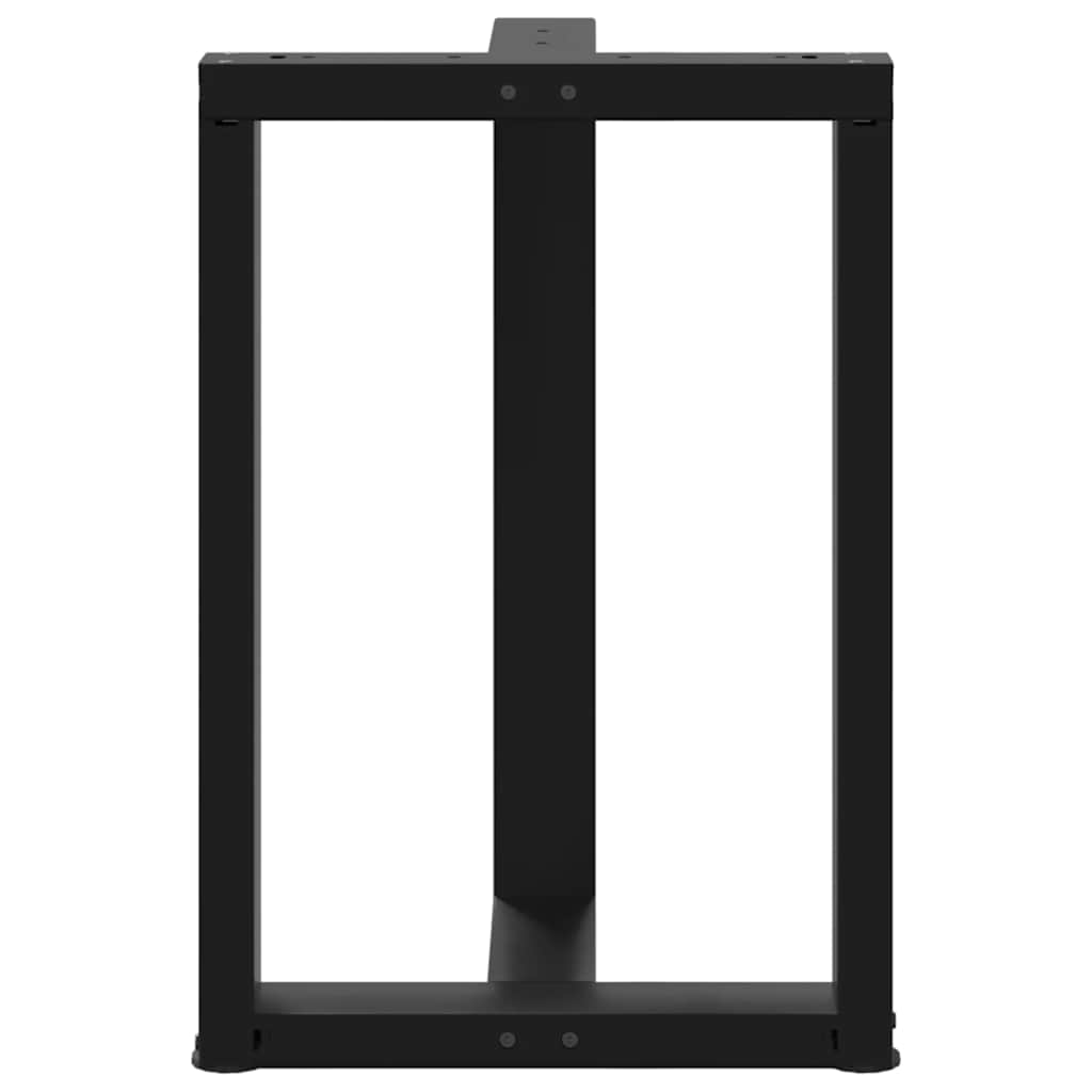Couchtischbeine T-Form 2 Stk. Schwarz 30x25x(30-31) cm Stahl