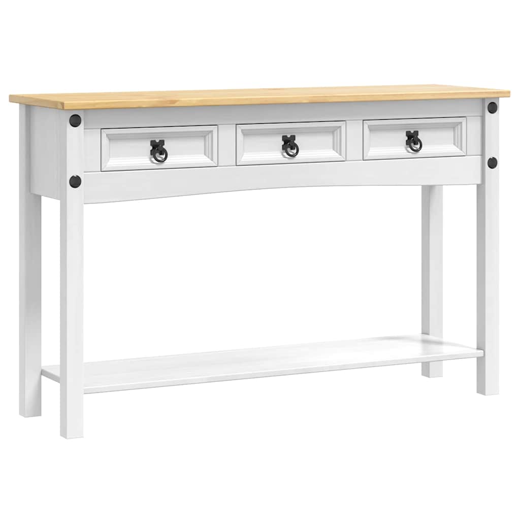 Beistelltisch mit Schubladen Corona Weiß 114 x 34,5 x 73 cm