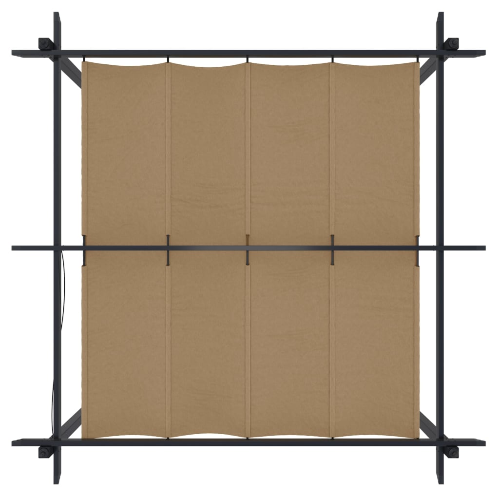Pavillon mit Ausziehbarem Dach 3x3 m Creme