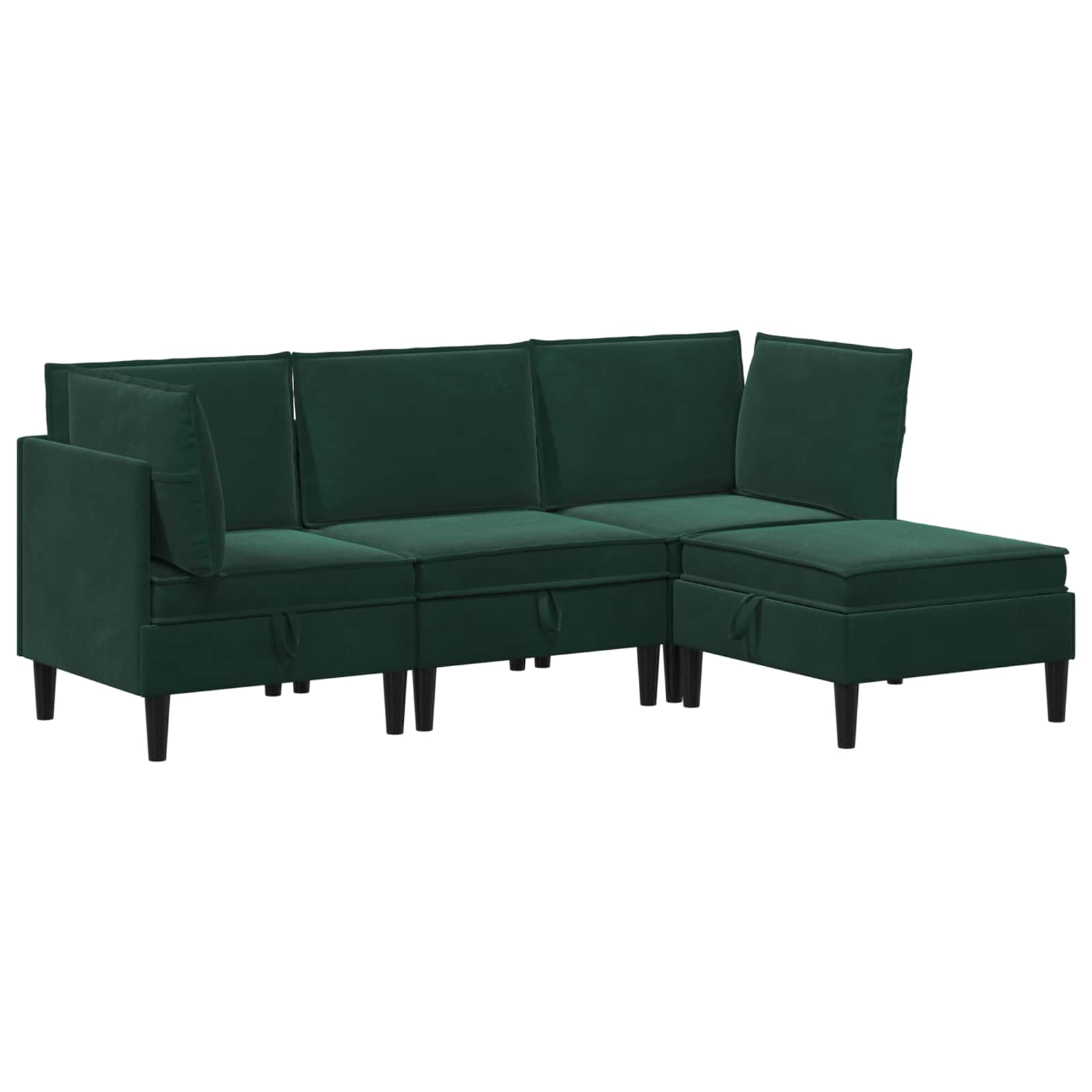 Wohnzimmergarnitur mit Kissen mit Speicher 3 pcs Hellgrau Samt