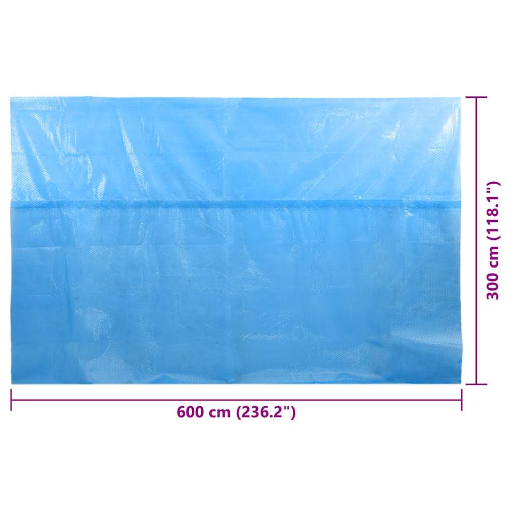 Solar Poolabdeckung 1000 x 500 cm 110 μm Quadratisch PE Schwarz