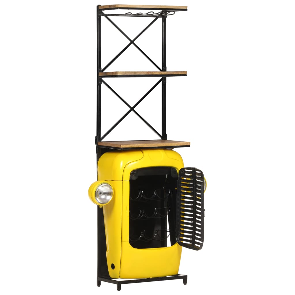 Traktor-Weinschrank 49x31x172 cm Mango Massivholz
