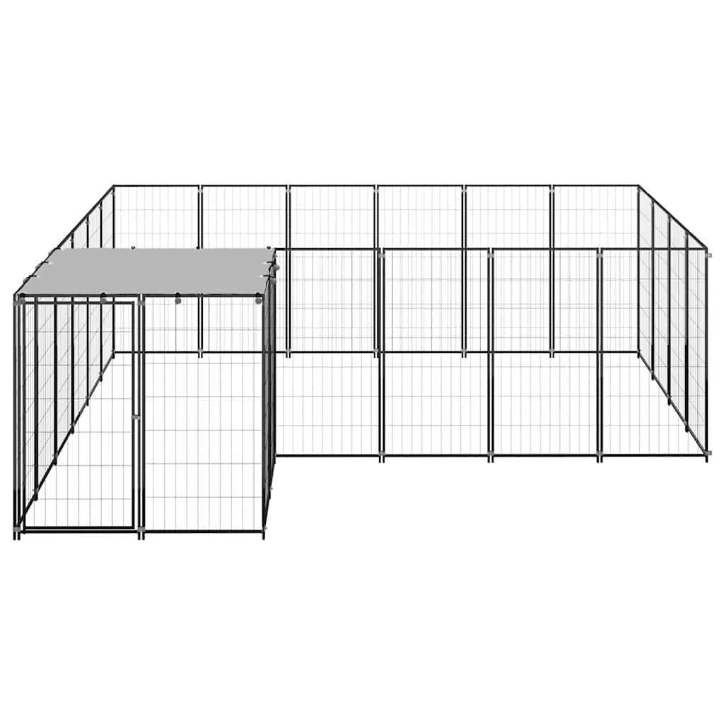 Hundezwinger Schwarz 4,84 m² Stahl