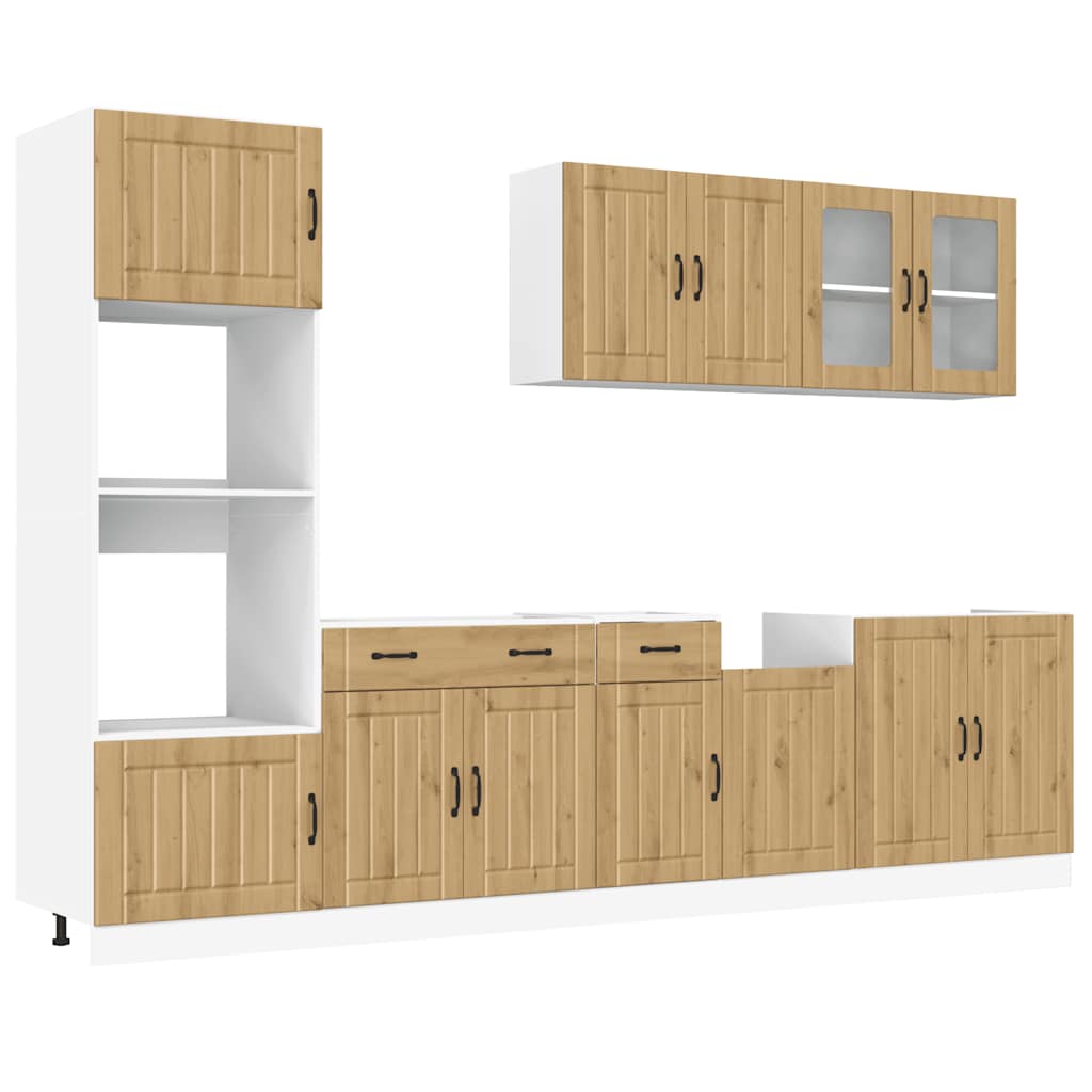 7-tlg. Küchenschrank-Set Kalmar Weiß Holzwerkstoff