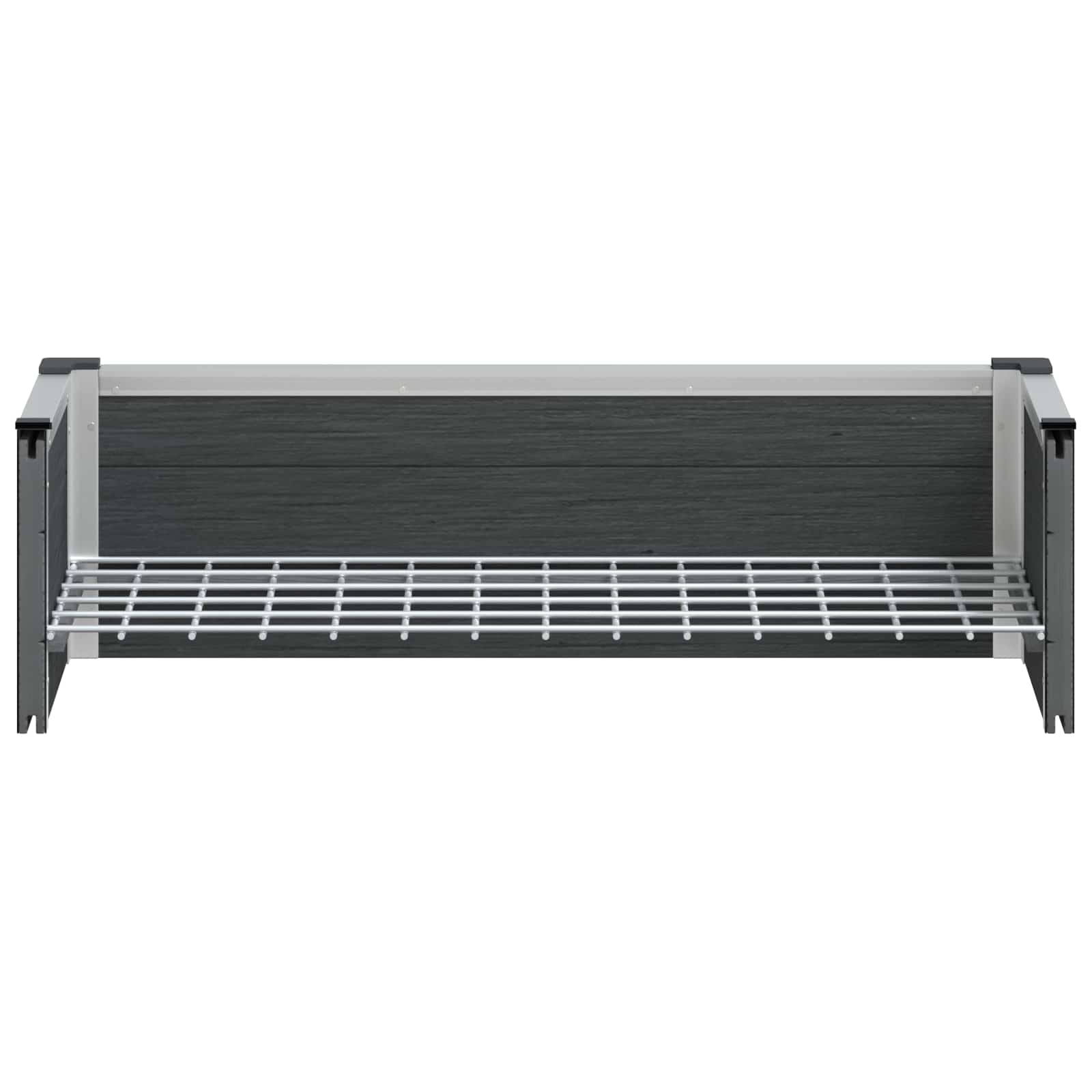 Hochbeet Grau 50 x 30 x 22 cm WPC und Aluminium