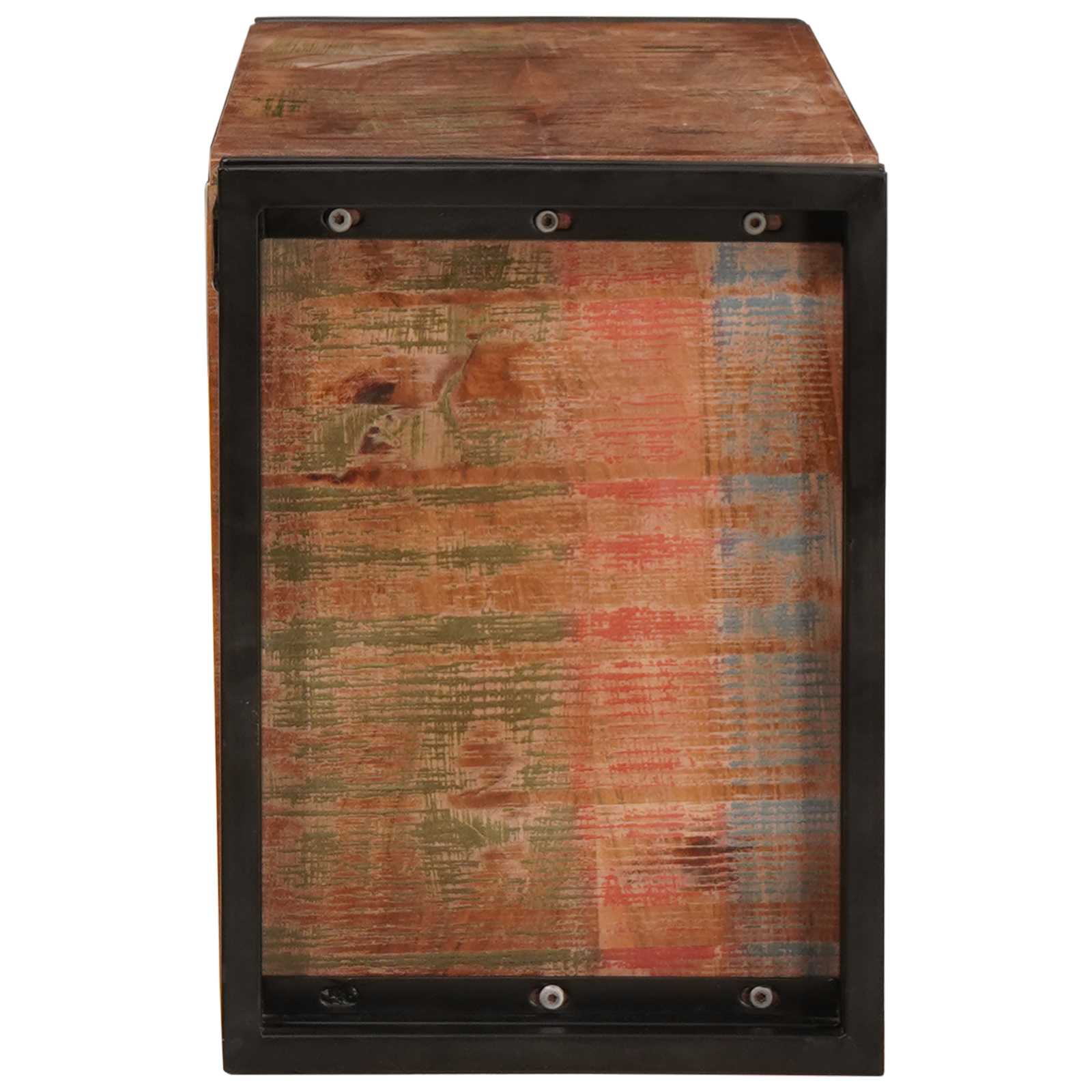 Weinregal Braun 60 x 45 x 33 cm Massives grobes Mangoholz
