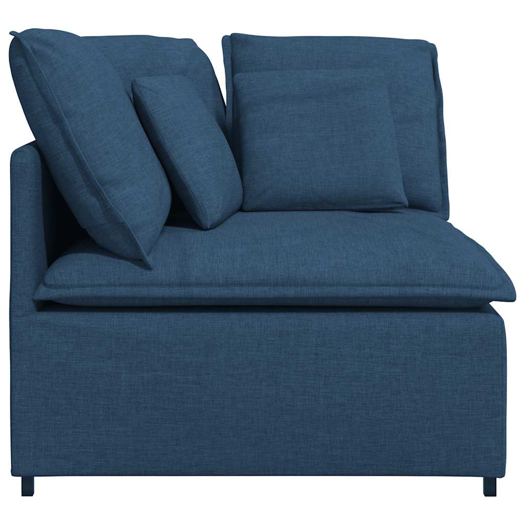 Modulares Sofa Endmodul mit Armlehne Kissen Hellgrau 100 cm