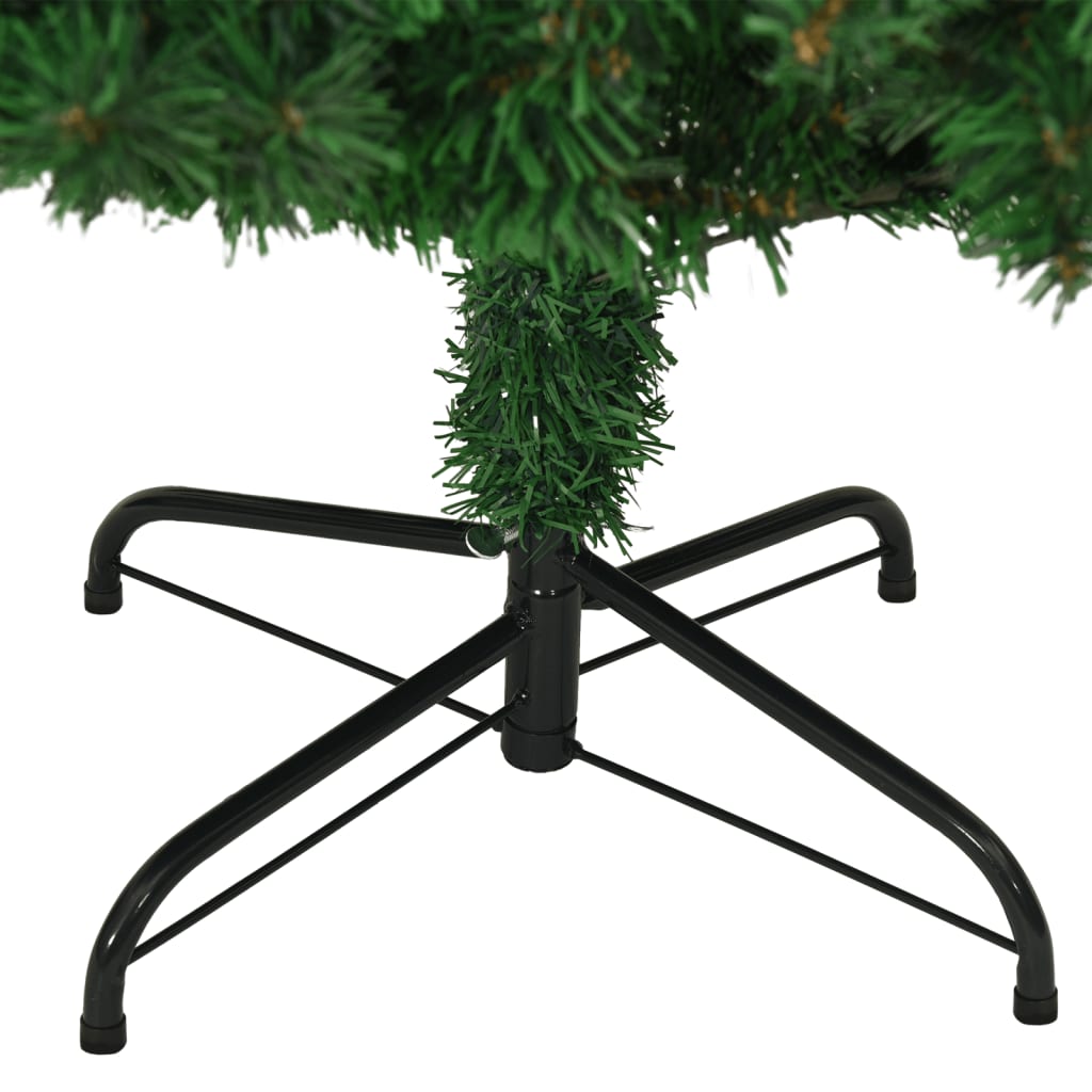 Künstlicher Weihnachtsbaum mit Dicken Zweigen Grün 150 cm PVC