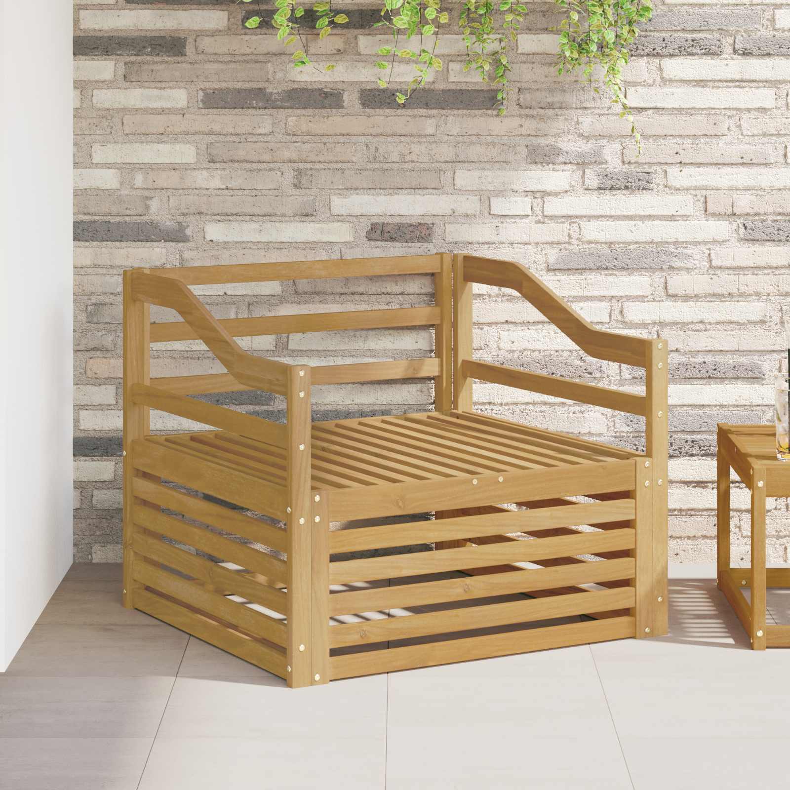 2 Stück Outdoor-Sofa Natur