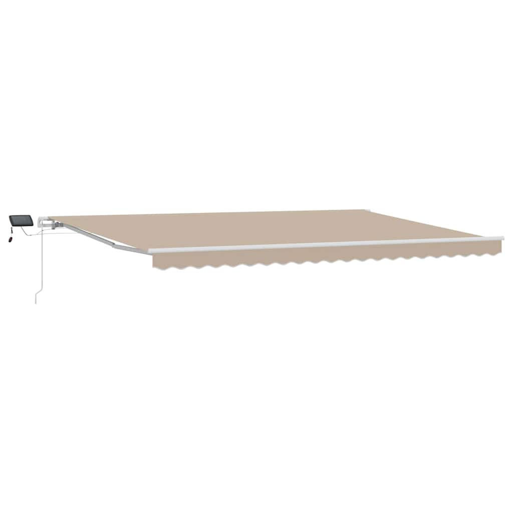 Markise Manuell Einziehbar mit LED 300x250 cm Blau und Weiß