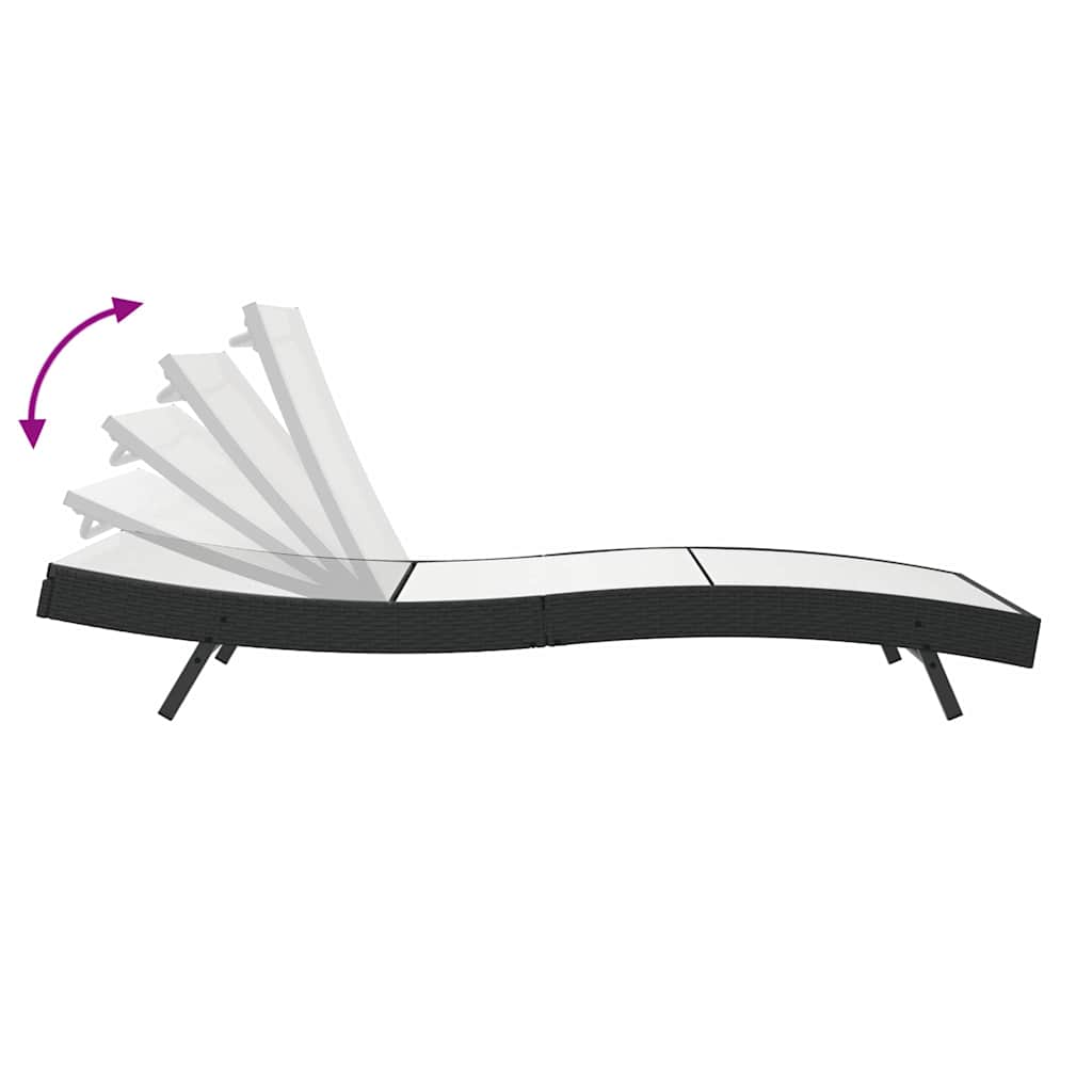 Sonnenliege 197 x 70 x 82 cm Poly-Rattan