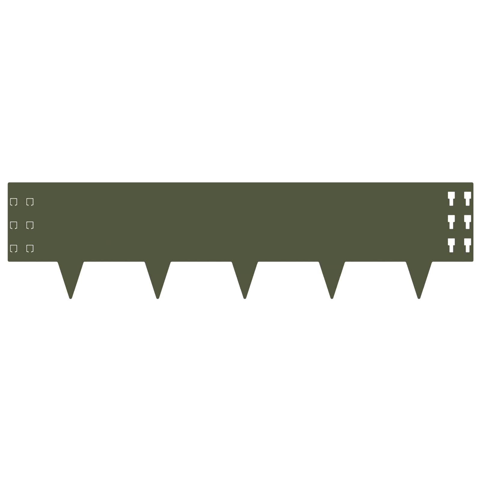Raseneinfassung 10 pcs 100 x 12 cm Stahl Schwarz