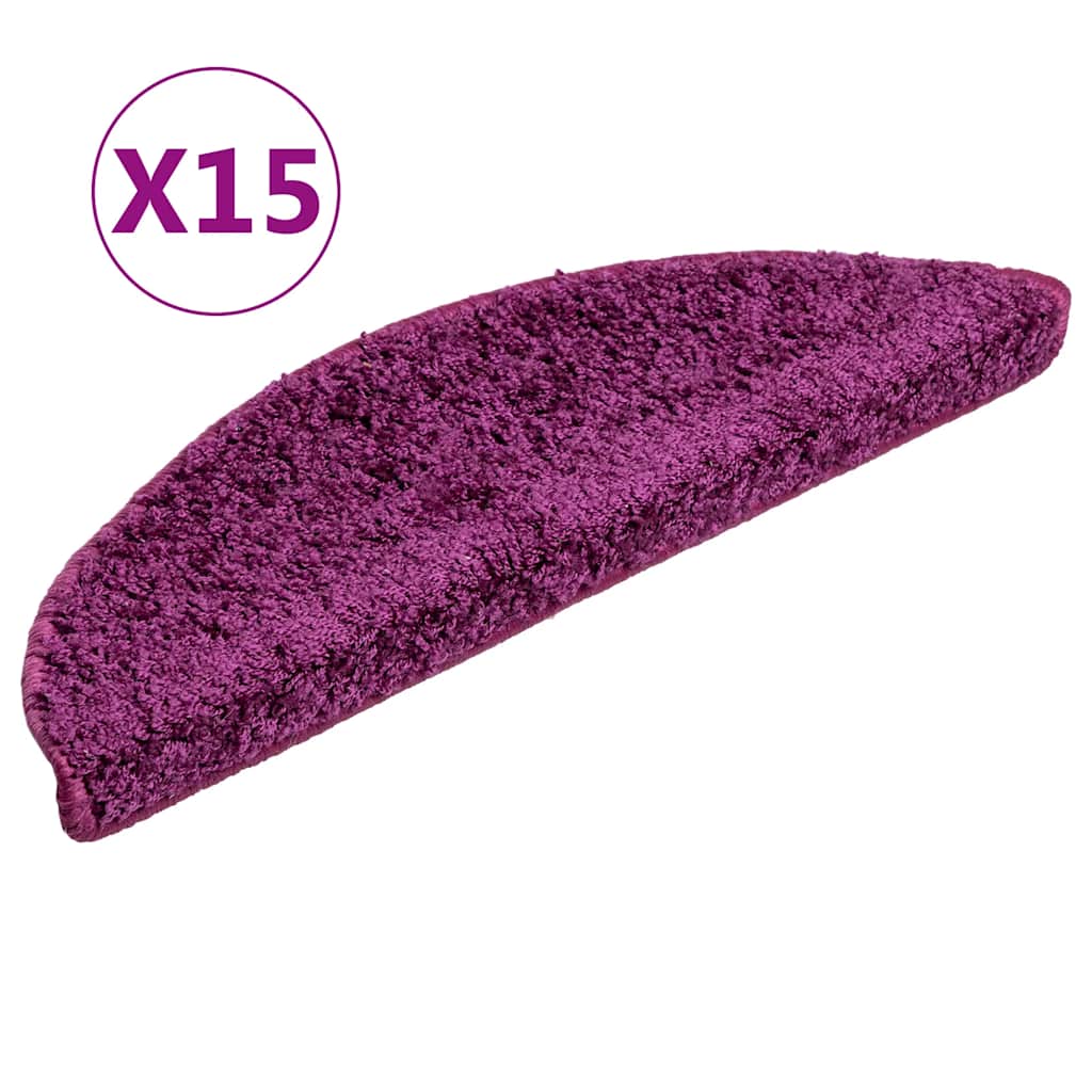 Stufenmatten 15 Stk. 56x17x3 cm Grau Halbrund