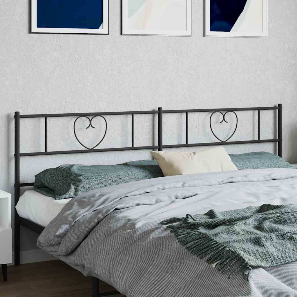Ersatz-Kopfteil Metall Schwarz 135 cm