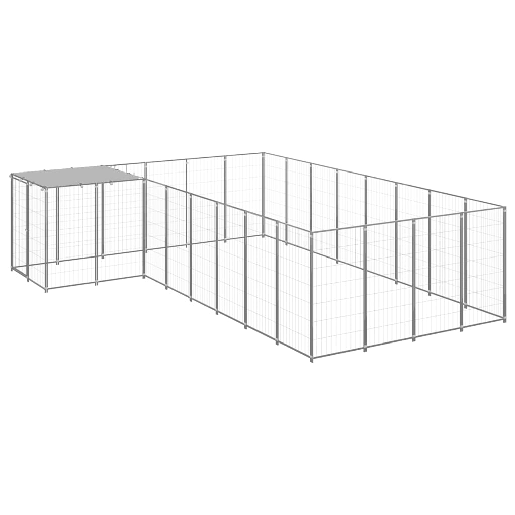 Hundezwinger Schwarz 6,05 m² Stahl