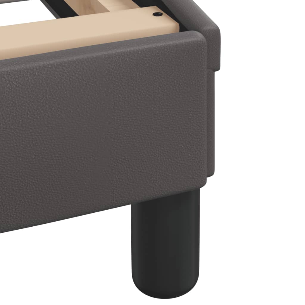 Bett mit Matratze "Hvar" Schwarz 80x200 cm Kunstleder