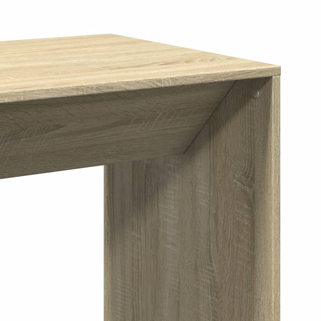 Bartisch Schwarz Eichen-Optik 102 x 50 x 103,5 cm Holzwerkstoff