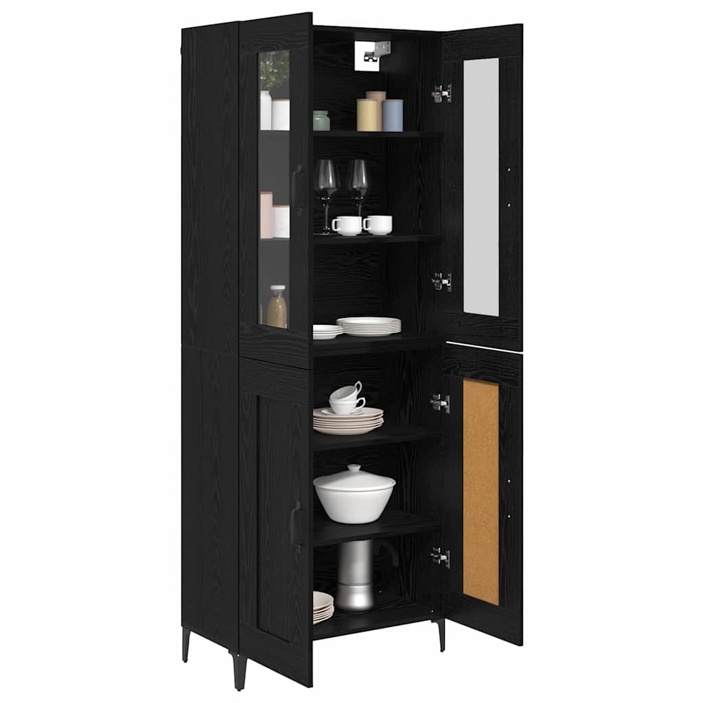 Highboard Altholz 69,5 x 34 x 180 cm Holzwerkstoff
