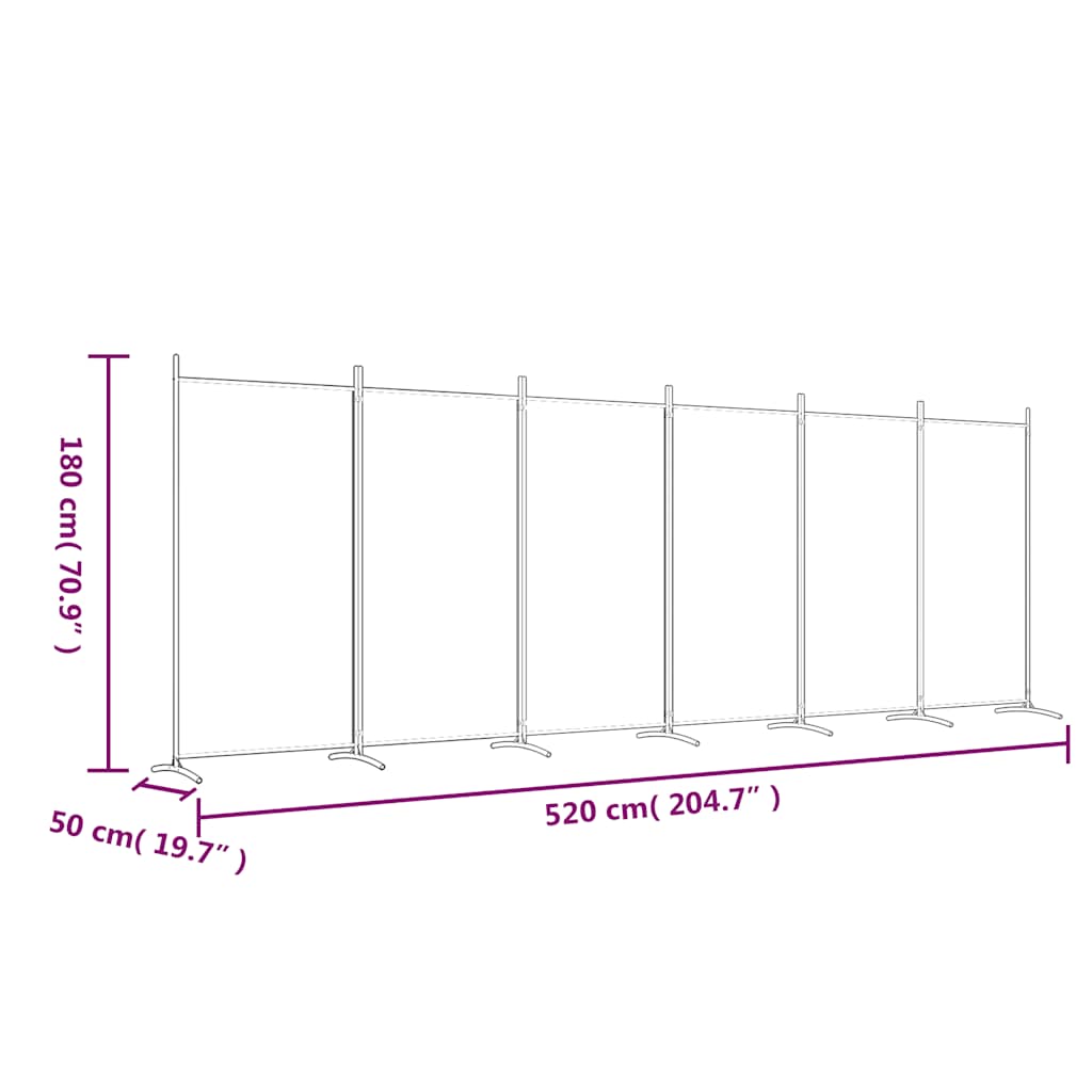 3-tlg. Raumteiler Weiß 260x180 cm Stoff