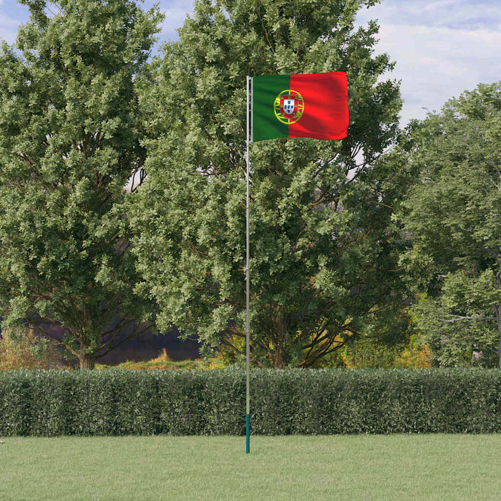 Fahnenmast Teilbar Silbern 6,08 m Aluminium