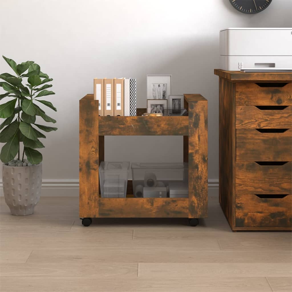 Bürowagen Weiß 60x45x60 cm Holzwerkstoff