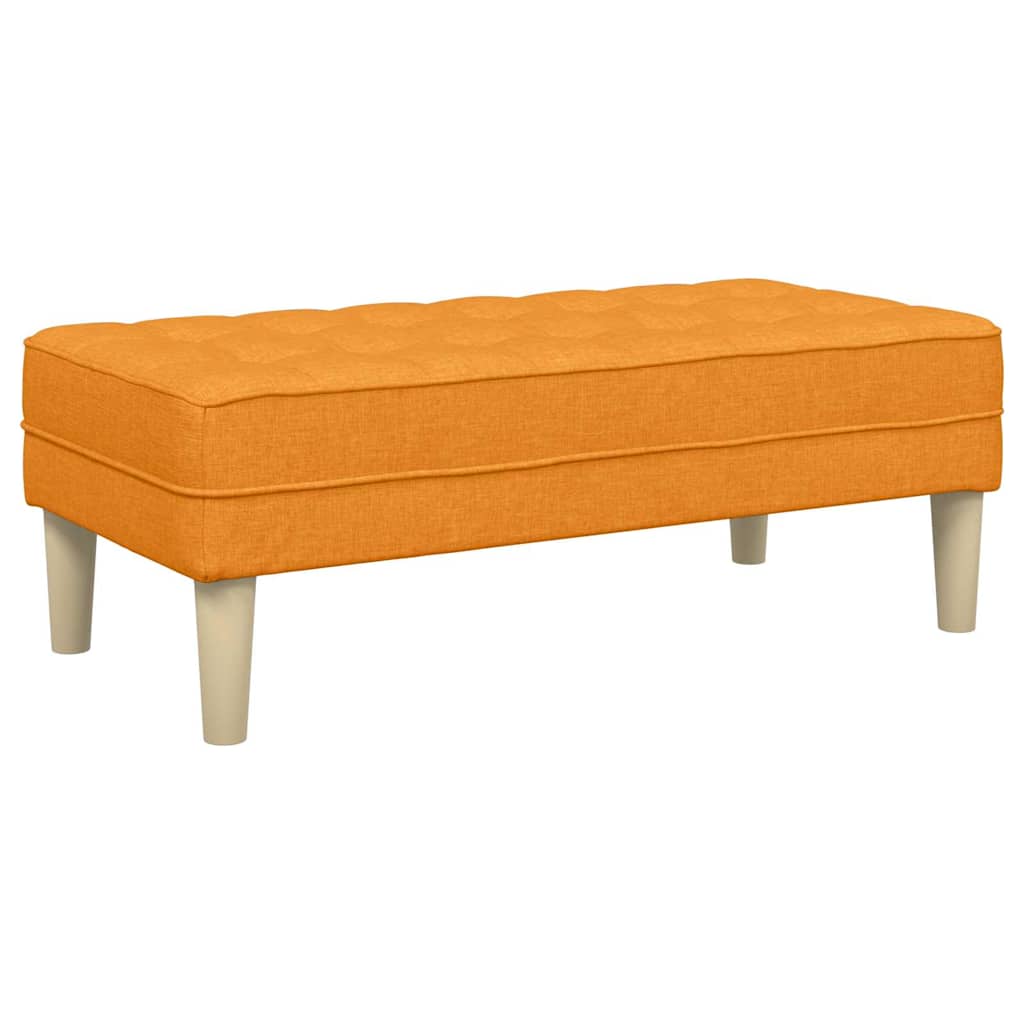 Bank mit Kissen Hellgrau 113 x 57 x 39 cm Stoff