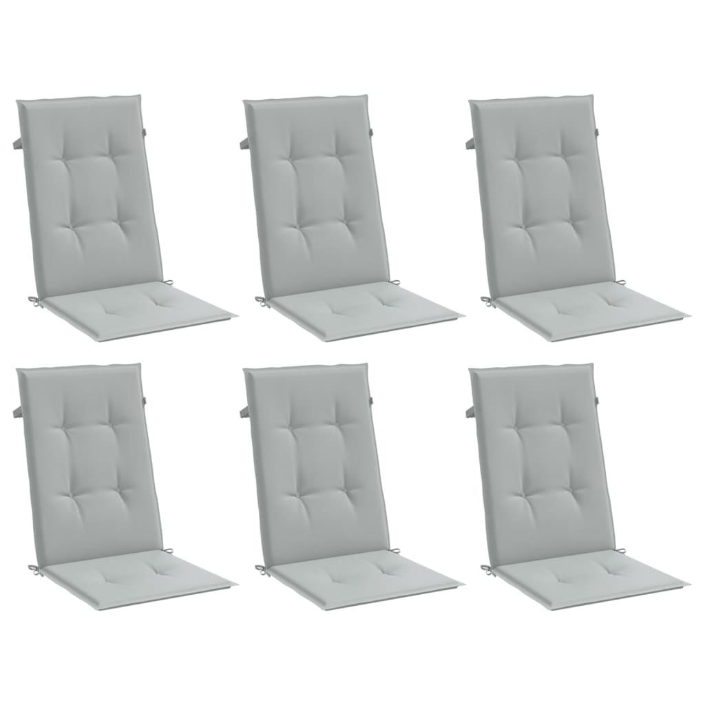 Hochlehner-Auflagen 2 Stk. Melange Anthrazit 120x50x7cm Stoff
