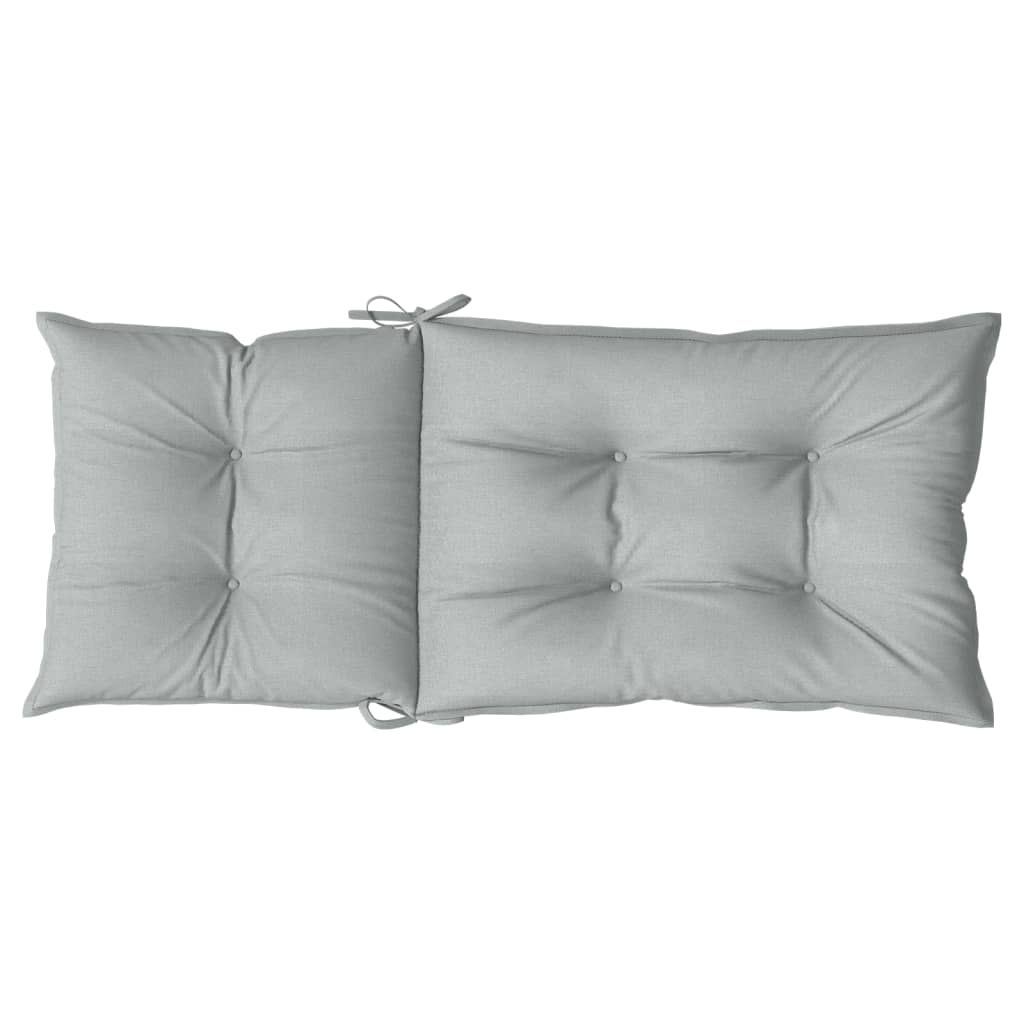 Hochlehner-Auflagen 2 Stk. Melange Anthrazit 120x50x7cm Stoff